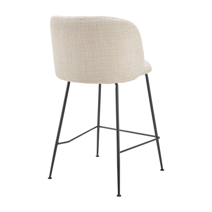 Millie Chenille Counter Stool - Canova Ivory - view 7