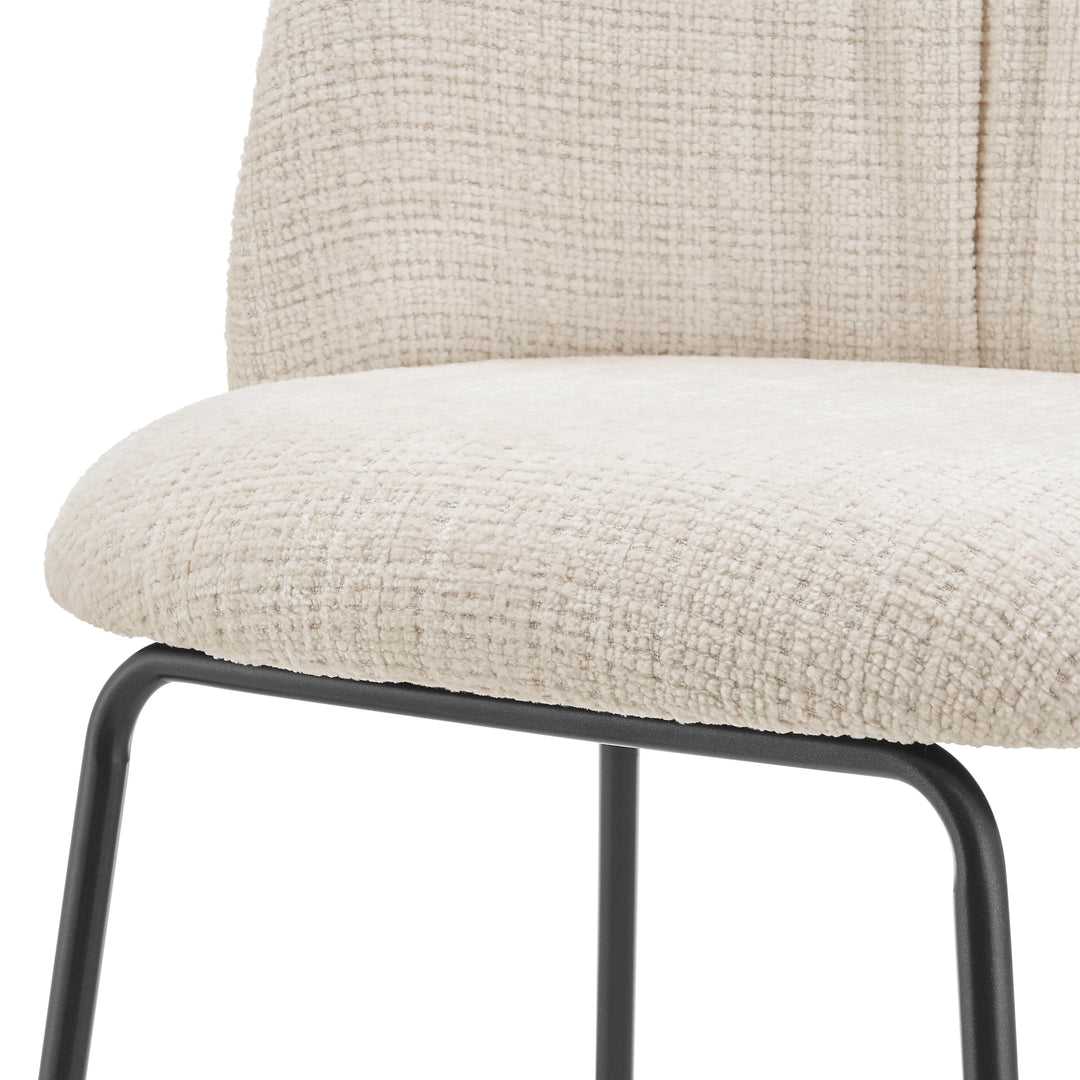 Millie Chenille Counter Stool - Canova Ivory - view 10