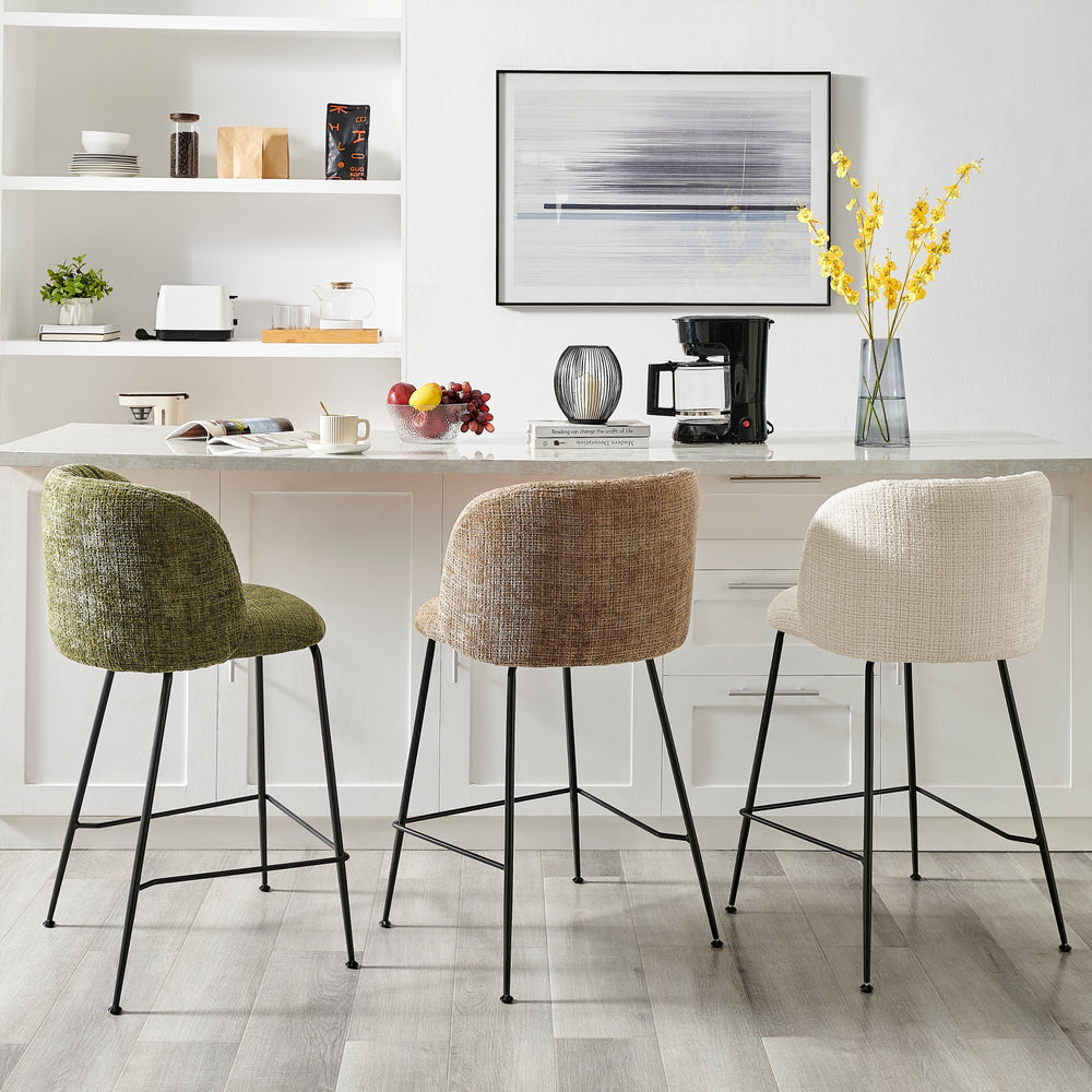 Millie Chenille Counter Stool - Canova Brown - view 3