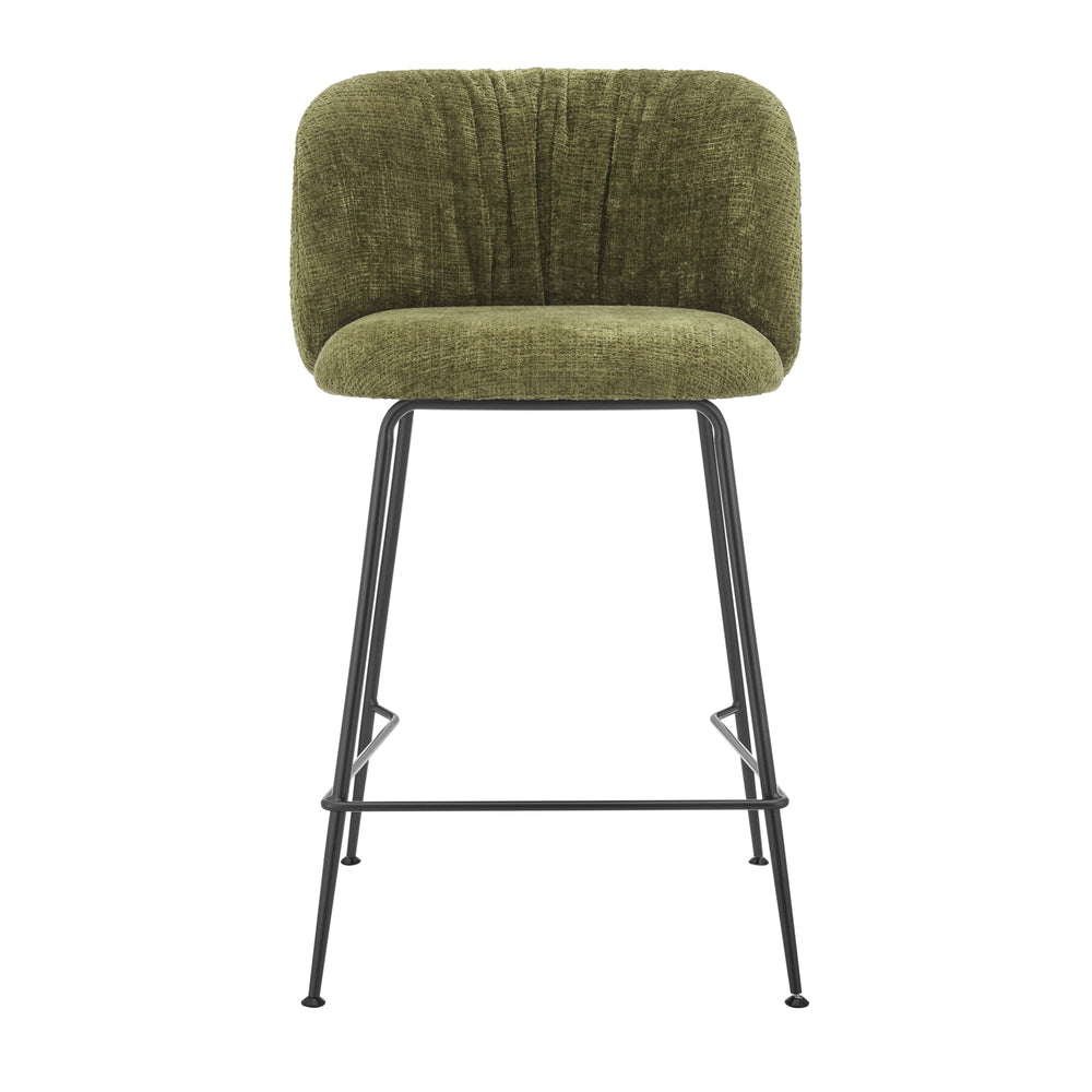 Millie Chenille Counter Stool - Canova Green - view 4