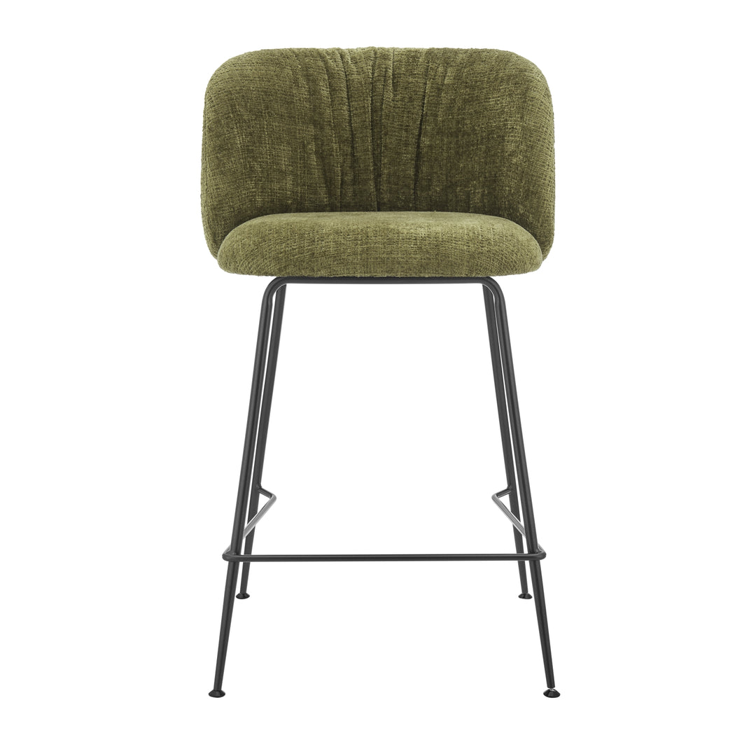 Millie Chenille Counter Stool - Canova Green - view 4