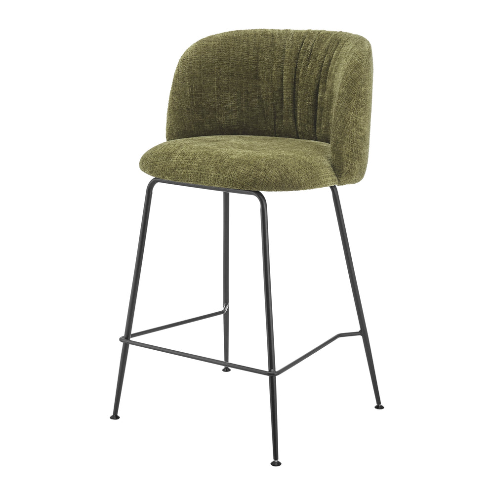 Millie Chenille Counter Stool - Canova Green