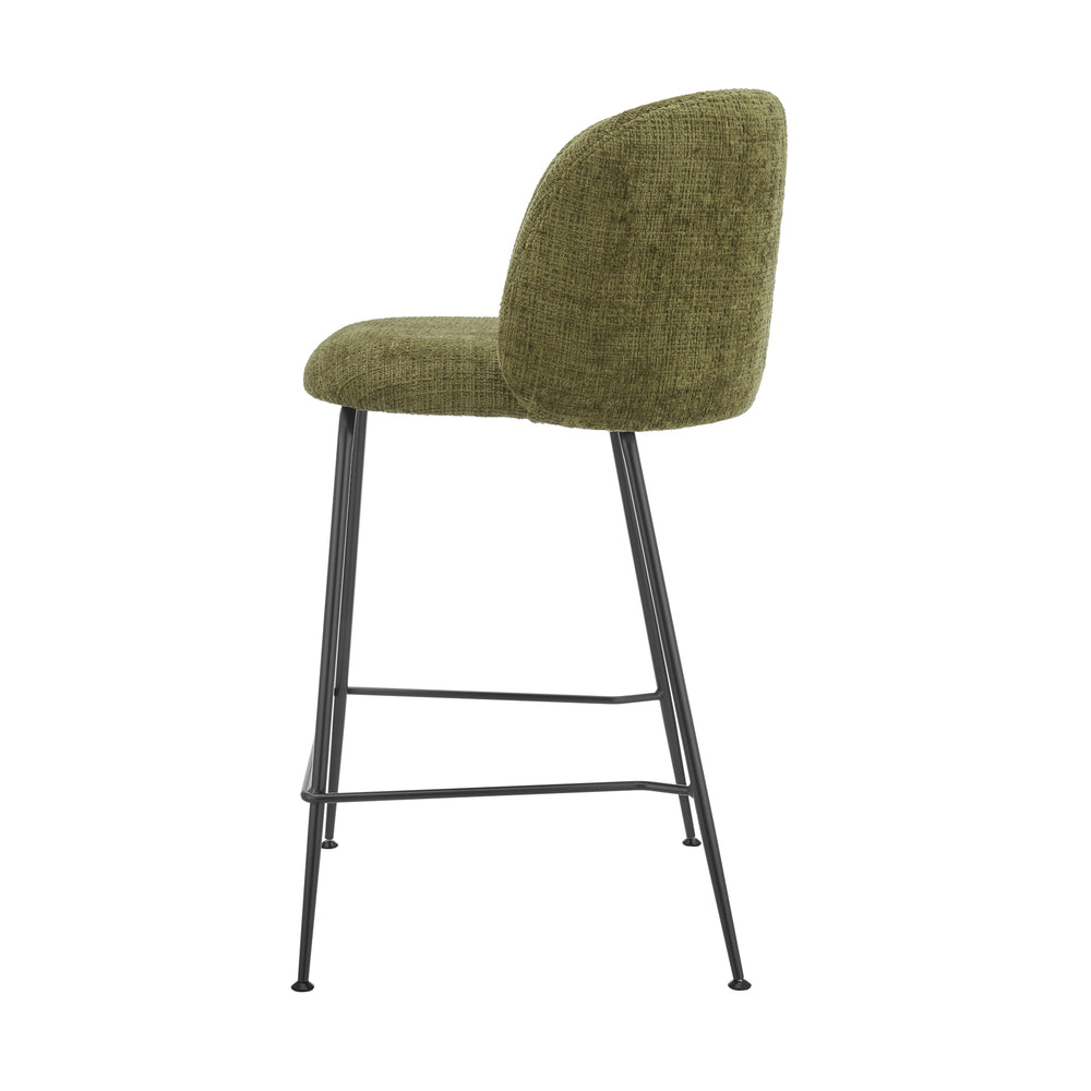 Millie Chenille Counter Stool - Canova Green - view 5
