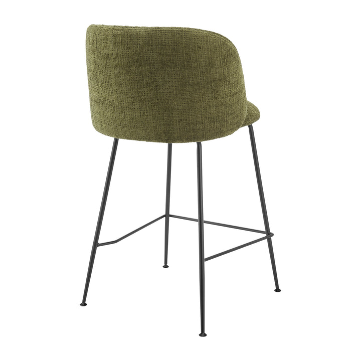 Millie Chenille Counter Stool - Canova Green - view 7