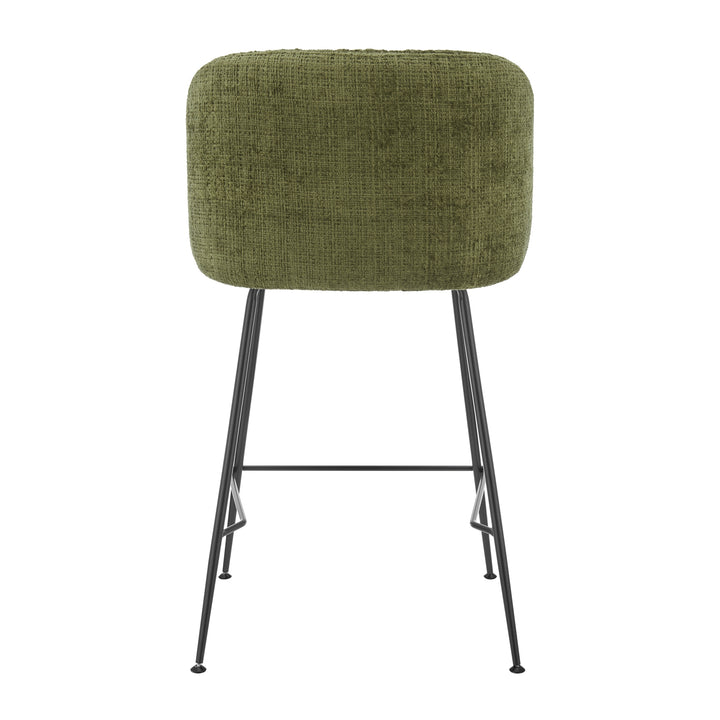 Millie Chenille Counter Stool - Canova Green - view 6