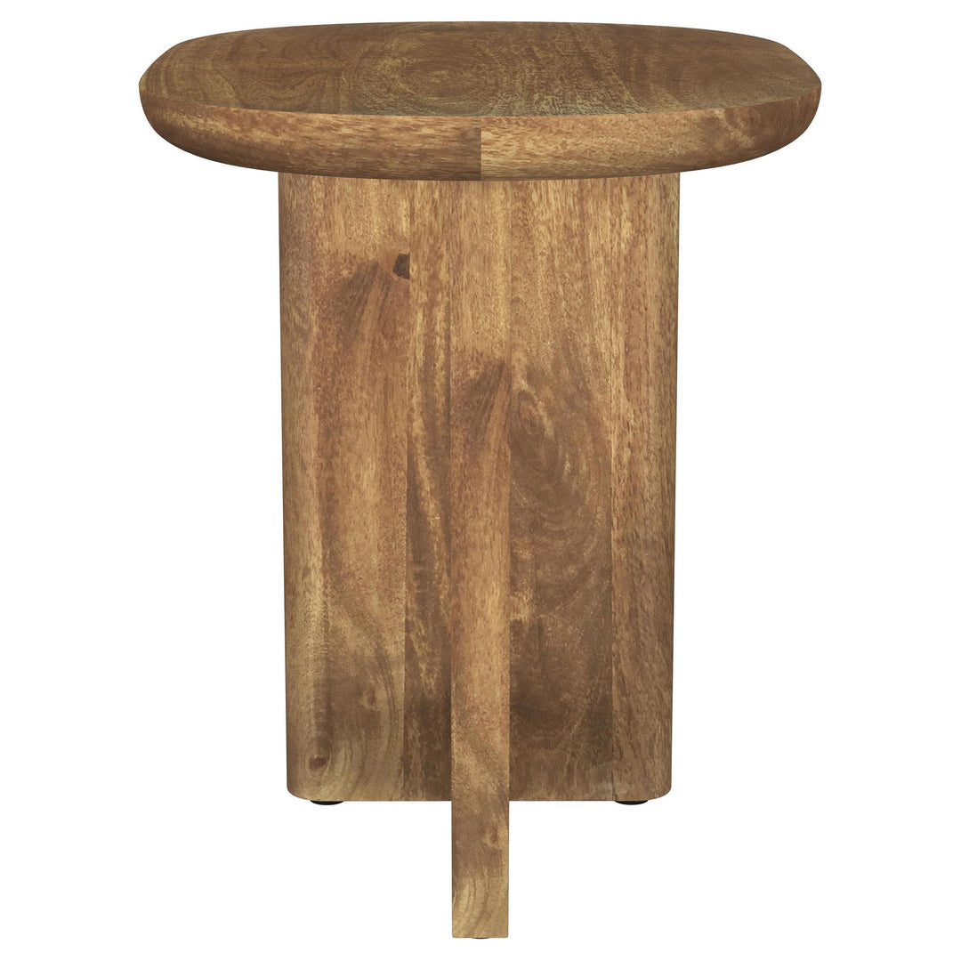 Coaster Furniture 930029 Fletcher Oval Solid Mango Wood Accent Side Table Brown