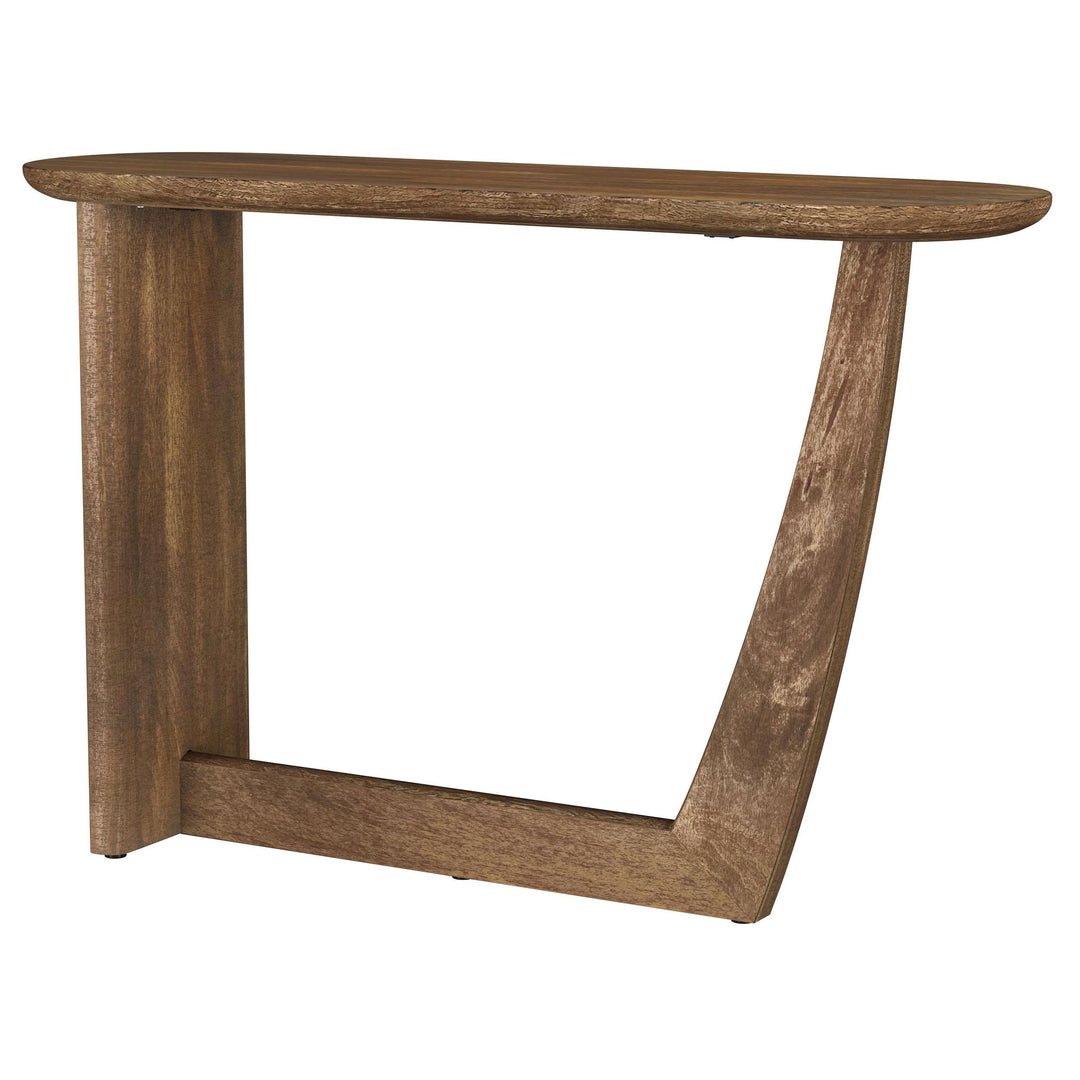 Coaster Furniture 930030 Fletcher Oval Solid Mango Wood Entryway Console Table Brown