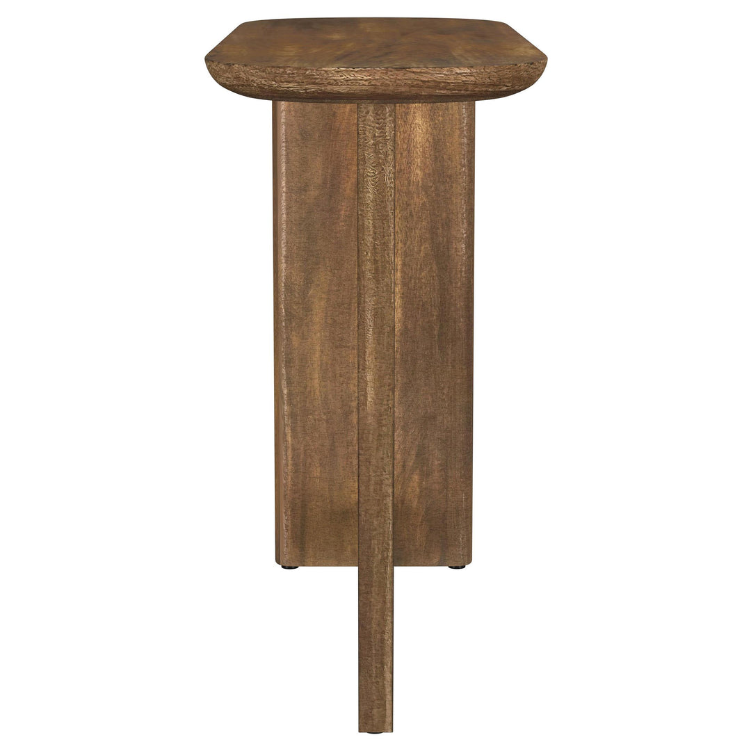 Coaster Furniture 930030 Fletcher Oval Solid Mango Wood Entryway Console Table Brown