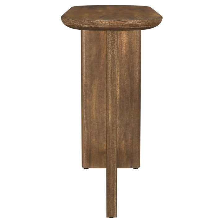 Coaster Furniture 930030 Fletcher Oval Solid Mango Wood Entryway Console Table Brown