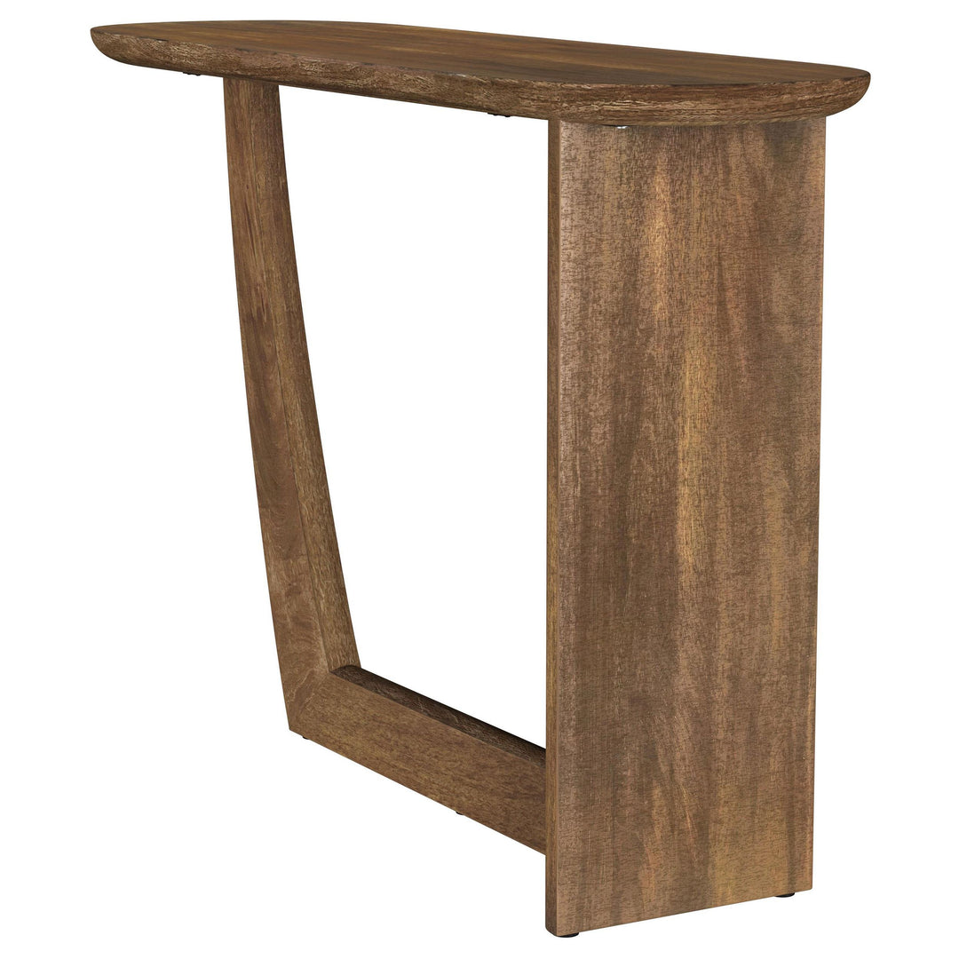 Coaster Furniture 930030 Fletcher Oval Solid Mango Wood Entryway Console Table Brown