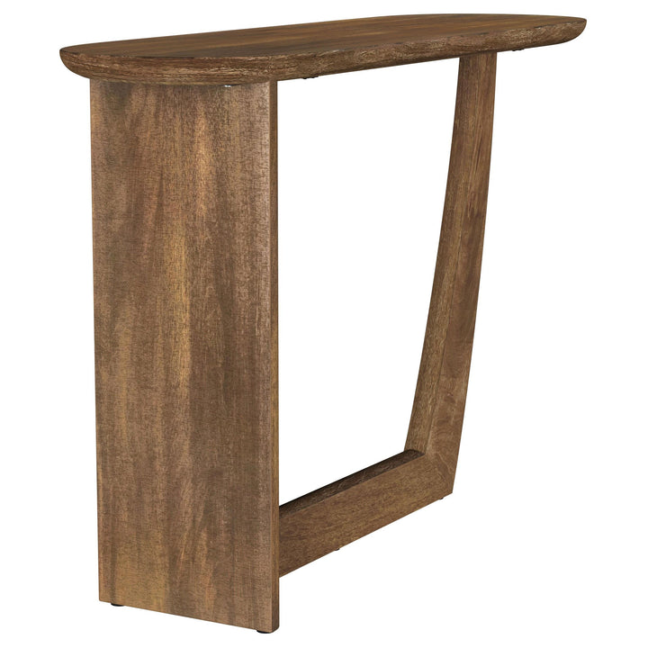 Coaster Furniture 930030 Fletcher Oval Solid Mango Wood Entryway Console Table Brown