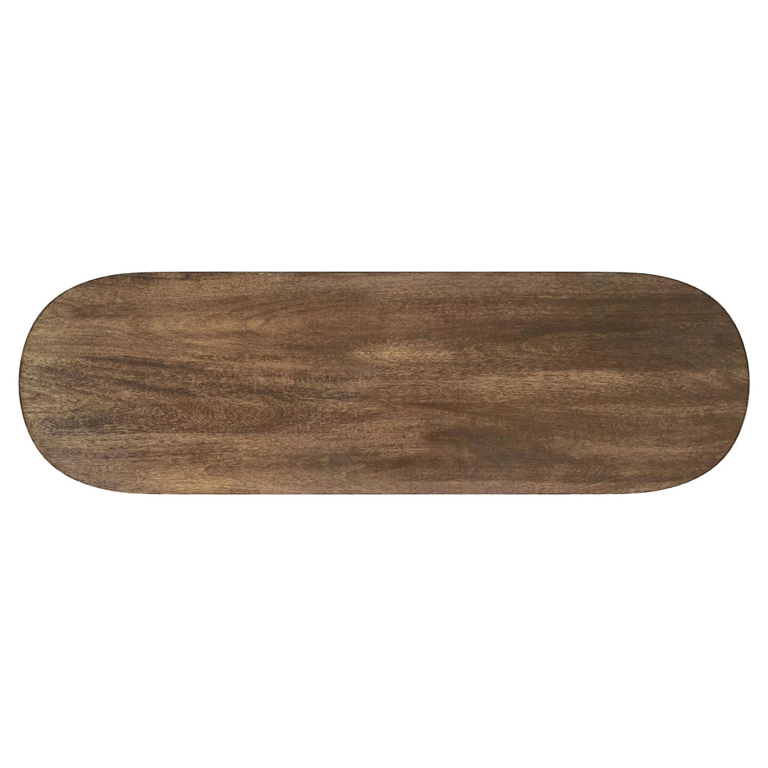 Coaster Furniture 930030 Fletcher Oval Solid Mango Wood Entryway Console Table Brown