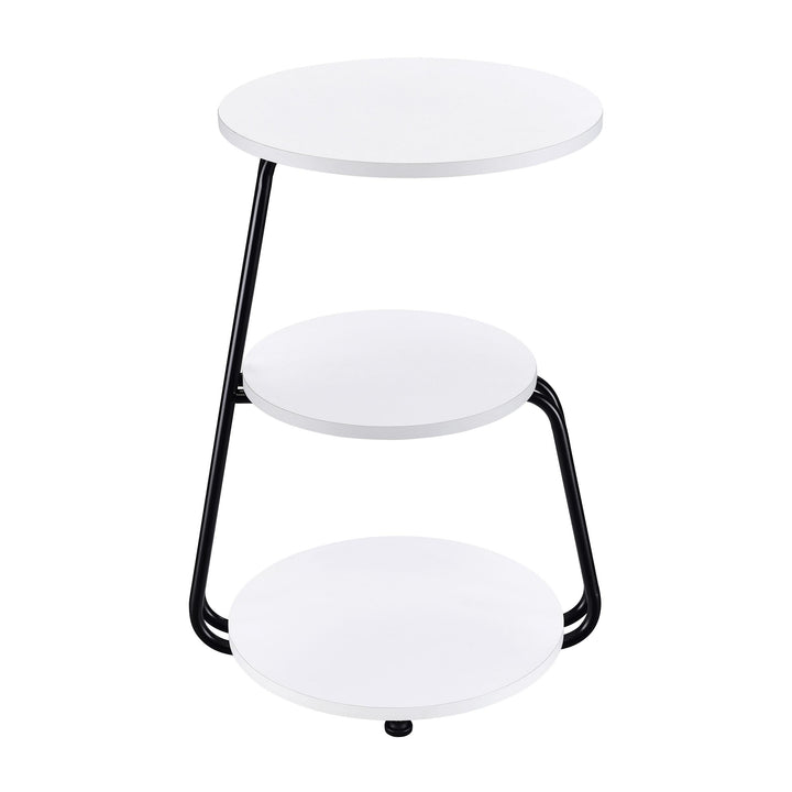 Coaster Furniture 930071 Hilly 3-tier Round Accent Side Table White and Black