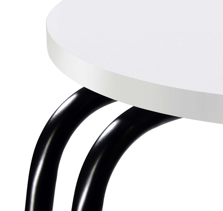 Coaster Furniture 930071 Hilly 3-tier Round Accent Side Table White and Black