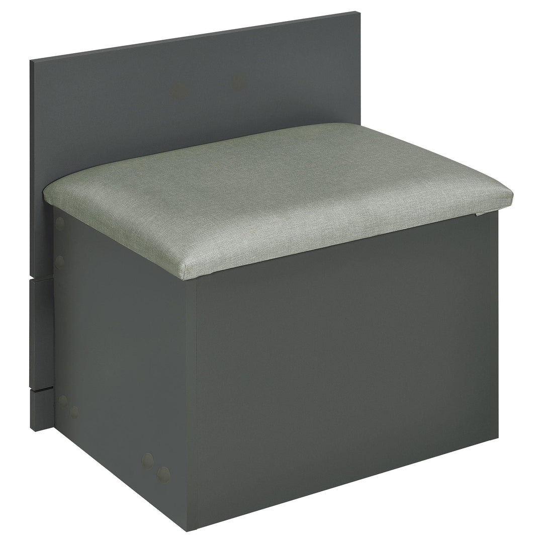 Coaster Furniture 930210 Danbury 3-drawer Makeup Vanity & Stool Set Grey High Gloss