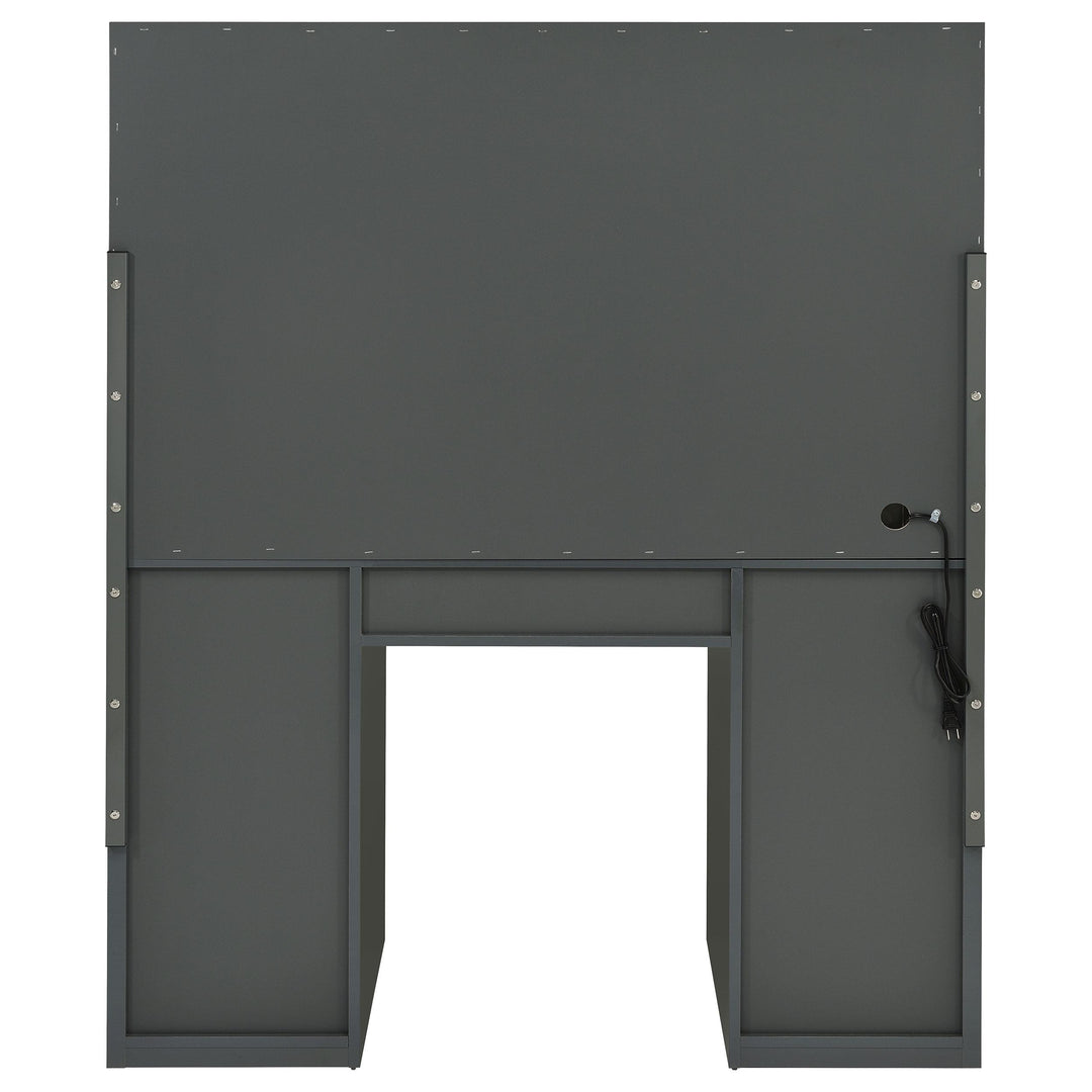 Coaster Furniture 931145 Acena 7-drawer Vanity Set with Lighting Grey High Gloss