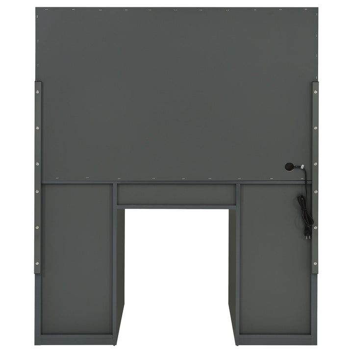 Coaster Furniture 931145 Acena 7-drawer Vanity Set with Lighting Grey High Gloss