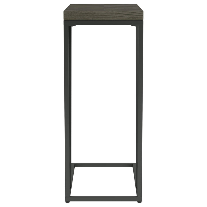 Coaster Furniture 931146 Sergio Engineered Wood C-Shaped Sofa Side Table Rustic Grey