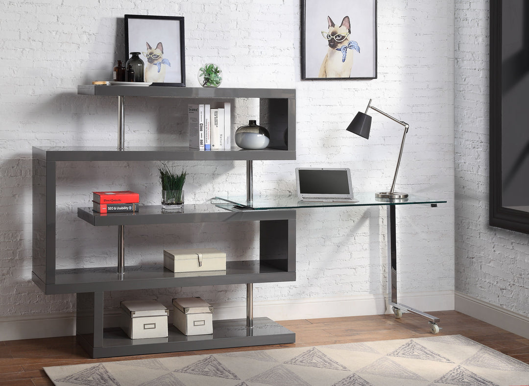 Buck II Writing Desk with Bookshelf