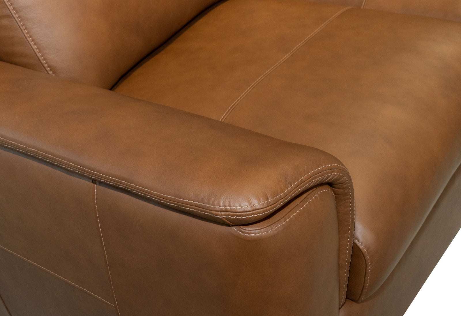 flexsteel-henry-caramel-leather-loveseat