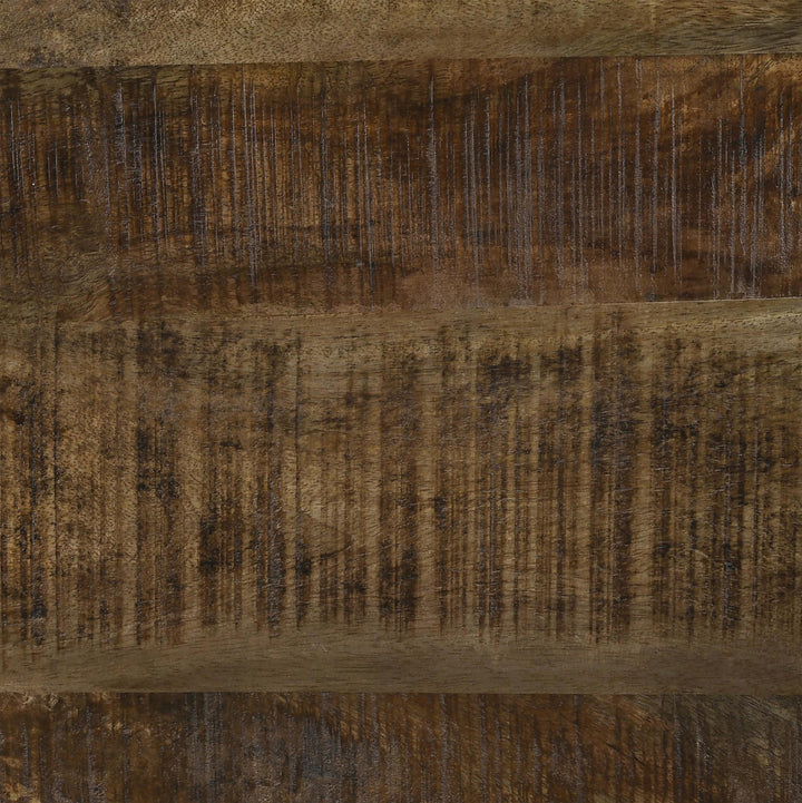 Coaster Furniture 935990 Aurora Round Drum Base Accent Side Table Natural and Black