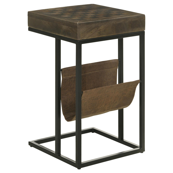 Coaster Furniture 936135 Chessie 1-drawer Side Table With Leatherette Sling Tobacco