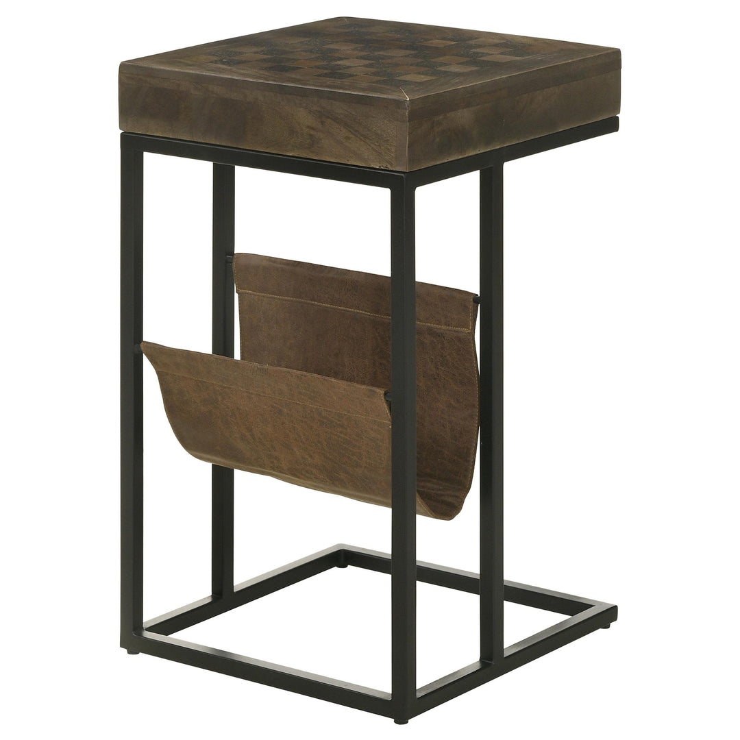 Coaster Furniture 936135 Chessie 1-drawer Side Table With Leatherette Sling Tobacco
