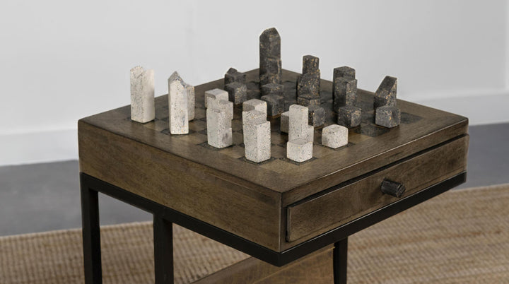 Coaster Furniture 936135 Chessie 1-drawer Side Table With Leatherette Sling Tobacco