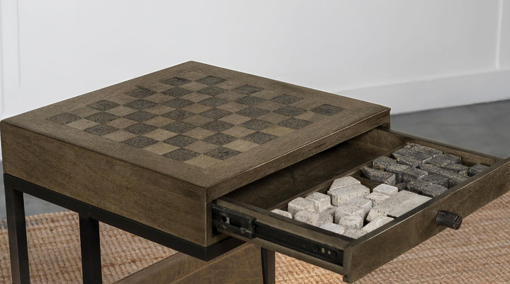 Coaster Furniture 936135 Chessie 1-drawer Side Table With Leatherette Sling Tobacco