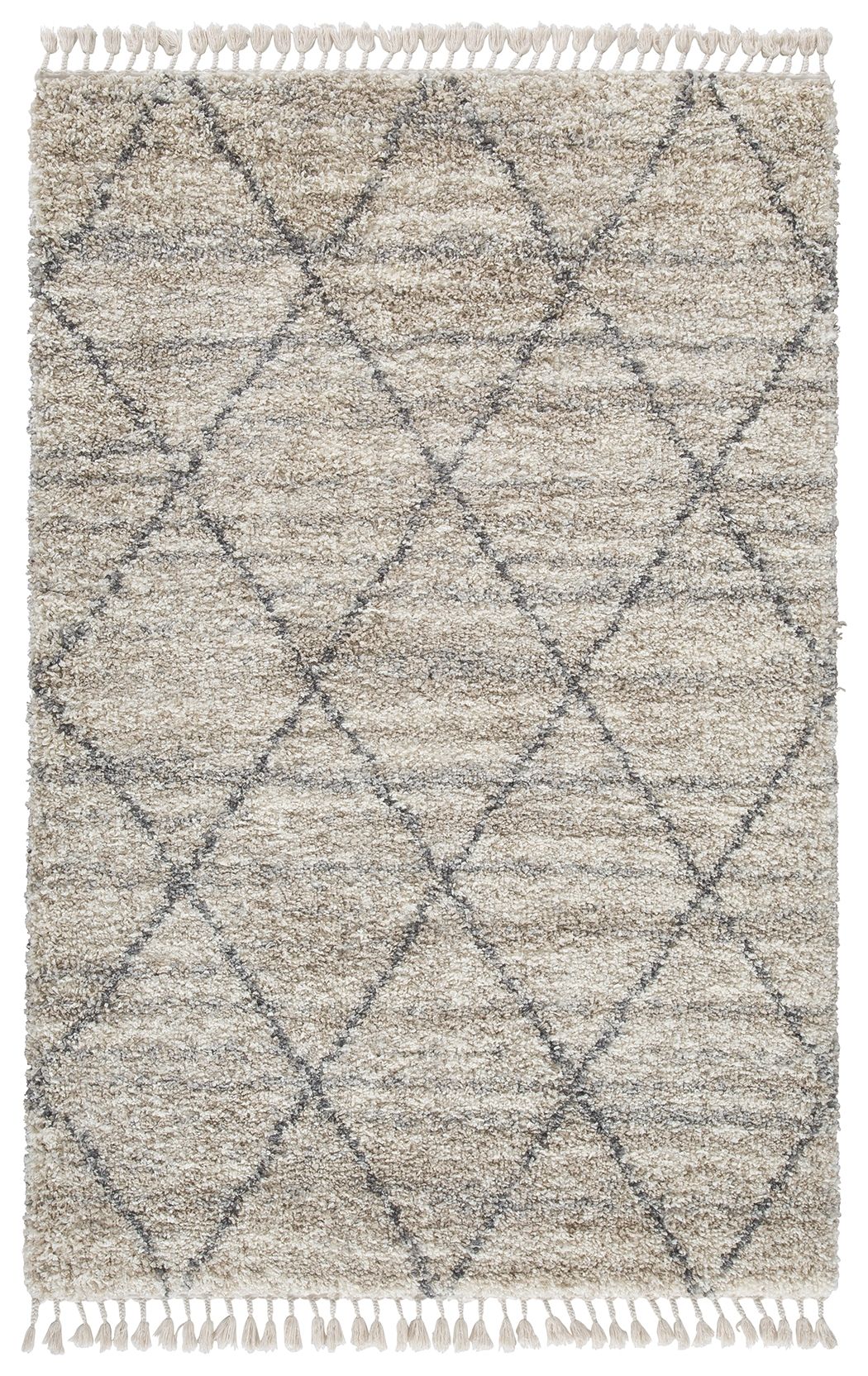Abdalah - 5' x 7' Rug - Beige / Gray