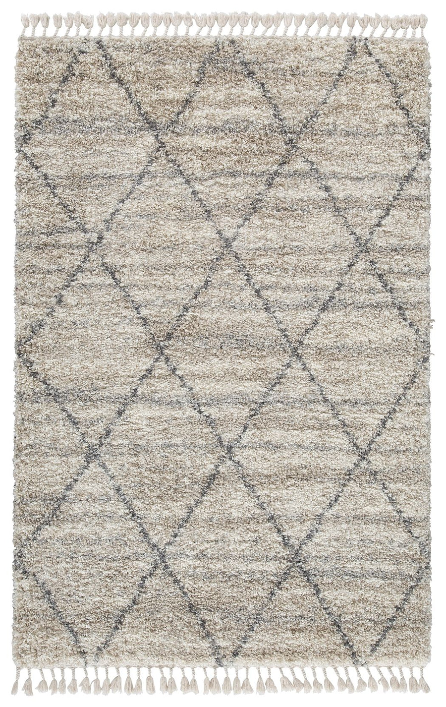 Abdalah - 5' x 7' Rug - Beige / Gray
