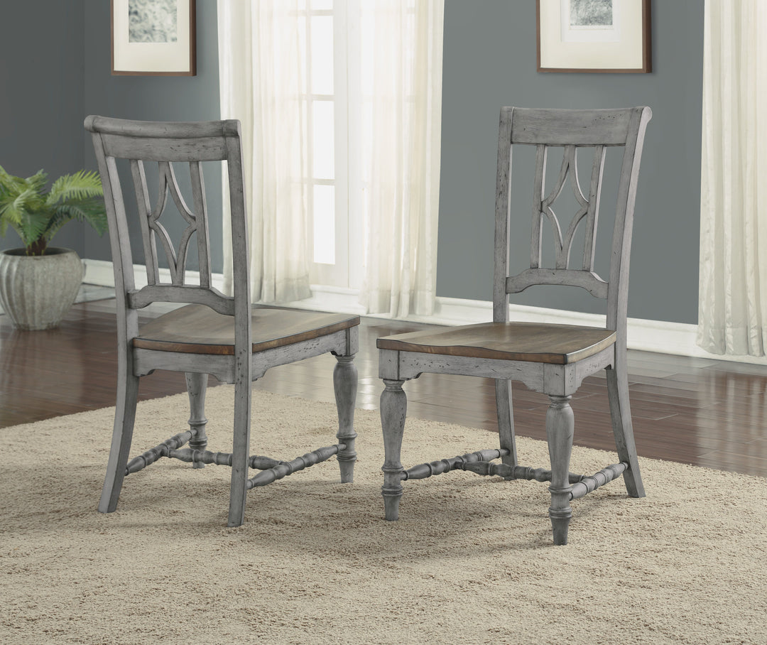 Plymouth  Dining Chair  Gray / Dark Brown