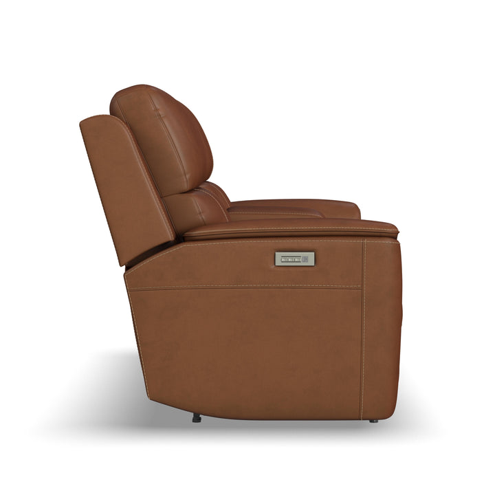 Flexsteel 1041-64PH-94672 Henry  Power Reclining Loveseat With Console & Power Headrests & Lumbar  Caramel