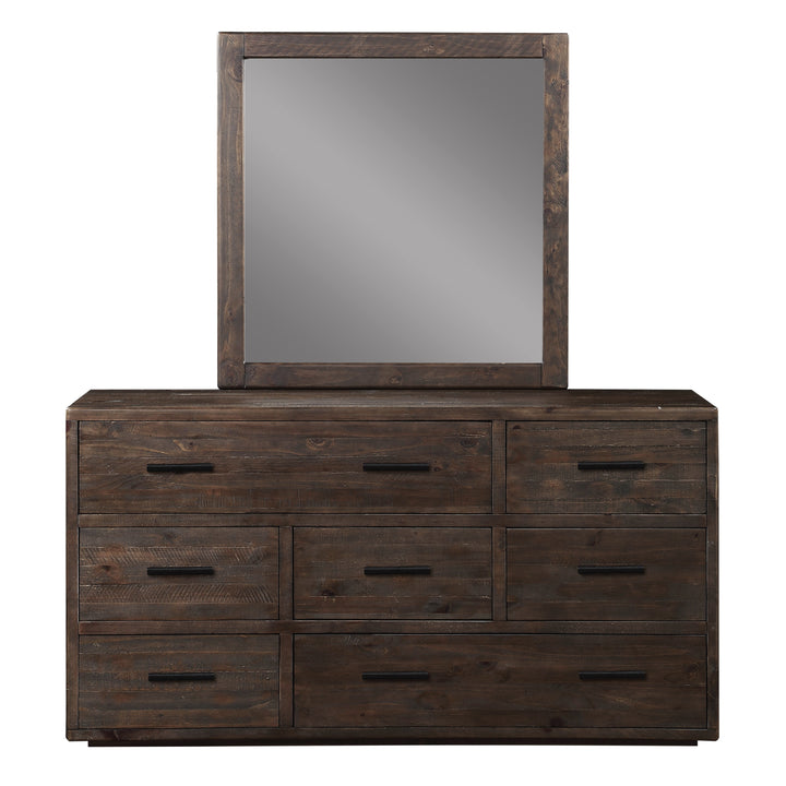 Modus Furniture Akk182 Mckinney Seven Drawer Solid Wood Dresser In Espresso Pine
