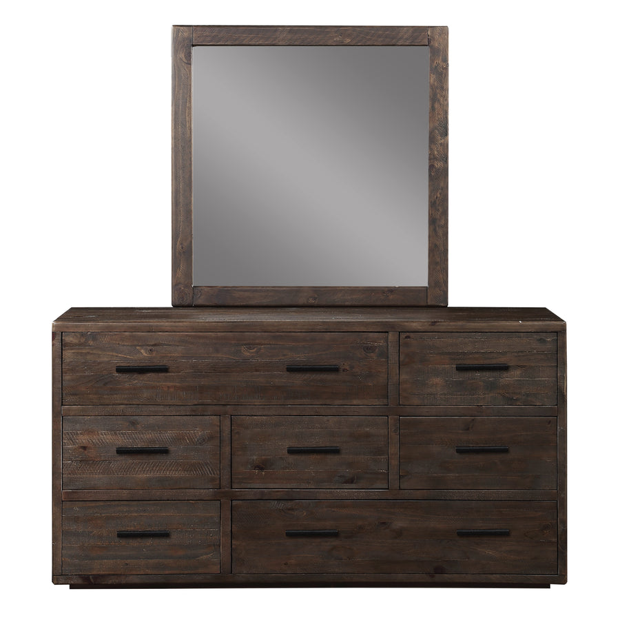 Modus Furniture Akk182 Mckinney Seven Drawer Solid Wood Dresser In Espresso Pine
