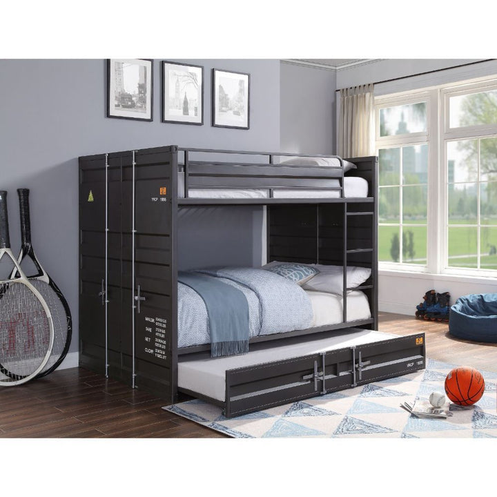 Cargo - Full Over Full Bunk Bed - Gunmetal
