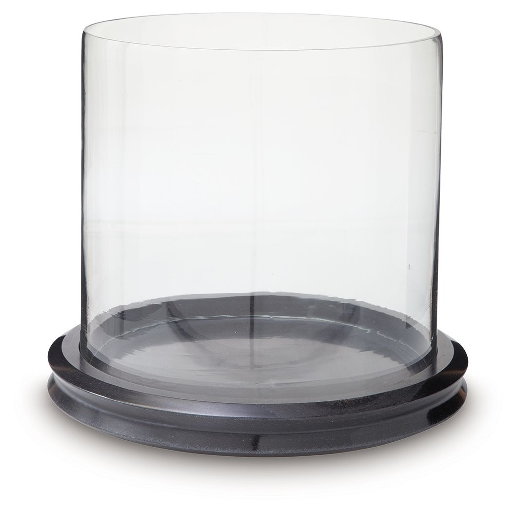 Saskia - Candle Holder - Clear / Black by Ashley Furniture product image
