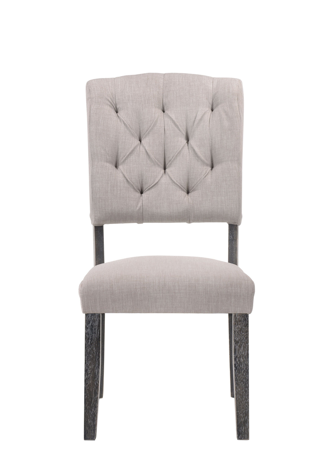 Bernard - Weathered Side Chair (Set of 2) - Beige / Gray