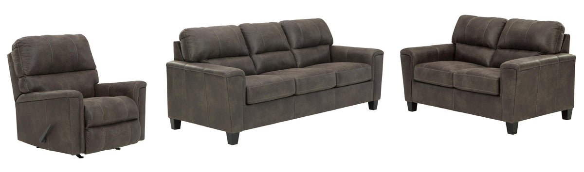 Navi Sofa, Loveseat and Recliner - Smoke (2)