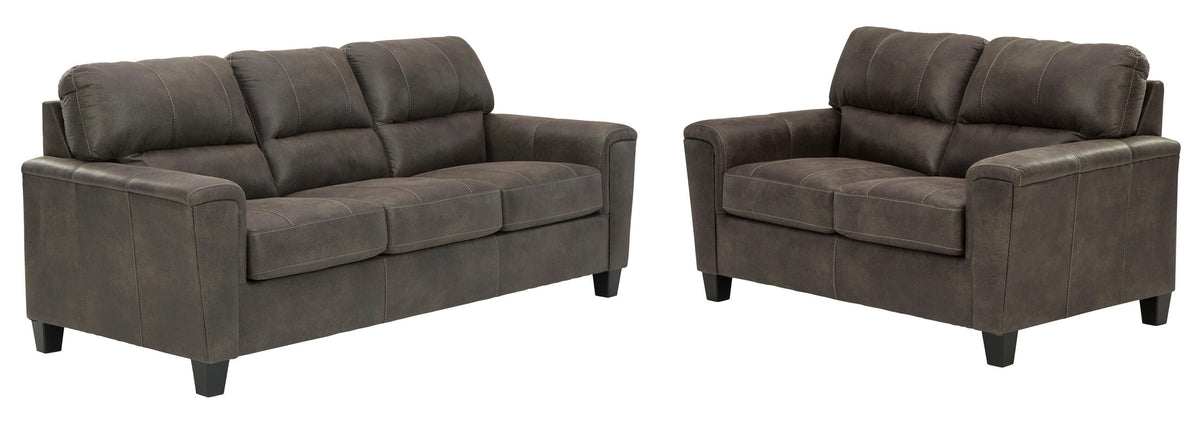 Navi Sofa and Loveseat - Smoke (2)