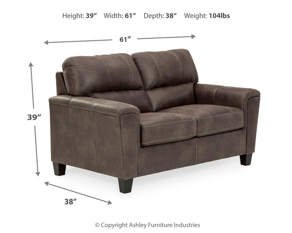 Navi Loveseat - Dark Gray (4)