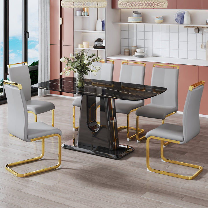 modern-dining-table-with-imitation-marble-craft-glass-top