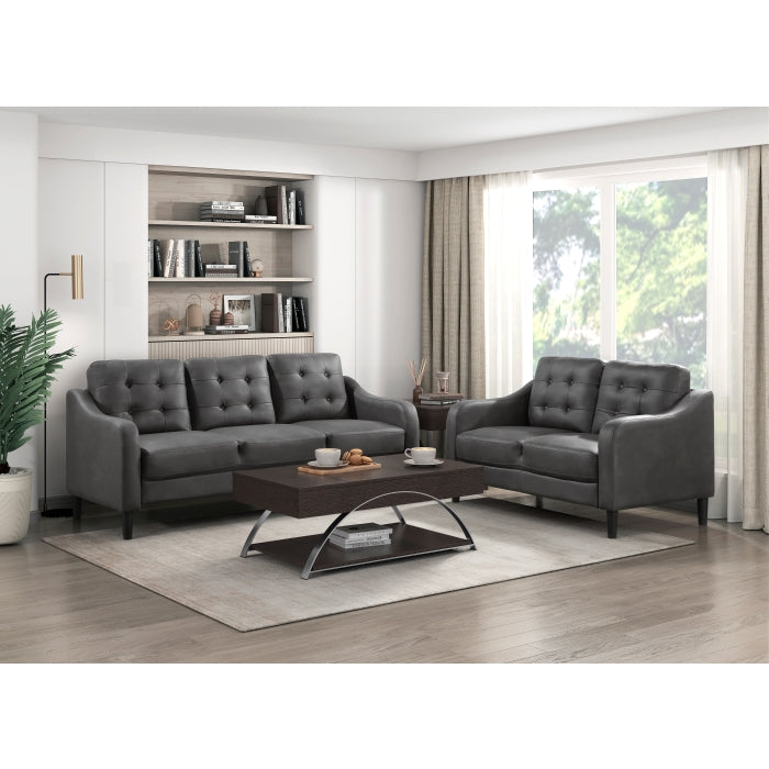 Mallory Microfiber 77" Gray Sofa