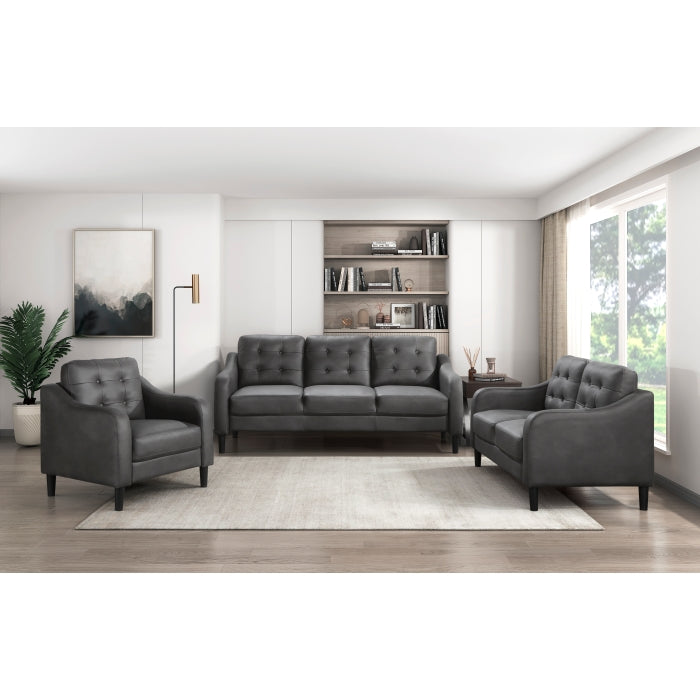 Mallory Microfiber 77" Gray Sofa