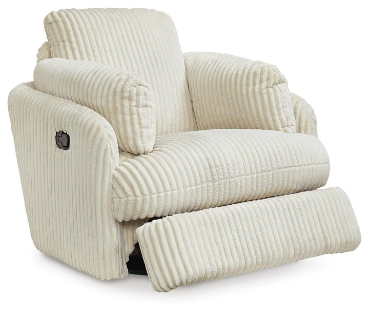 Tie-Breaker Swivel Glider Recliner - White (3)