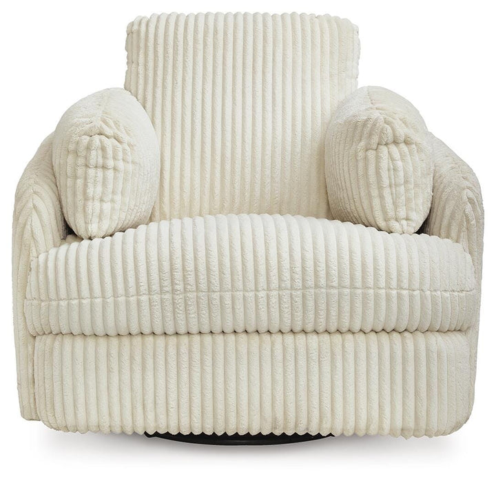 Tie-Breaker Swivel Glider Recliner - White (4)