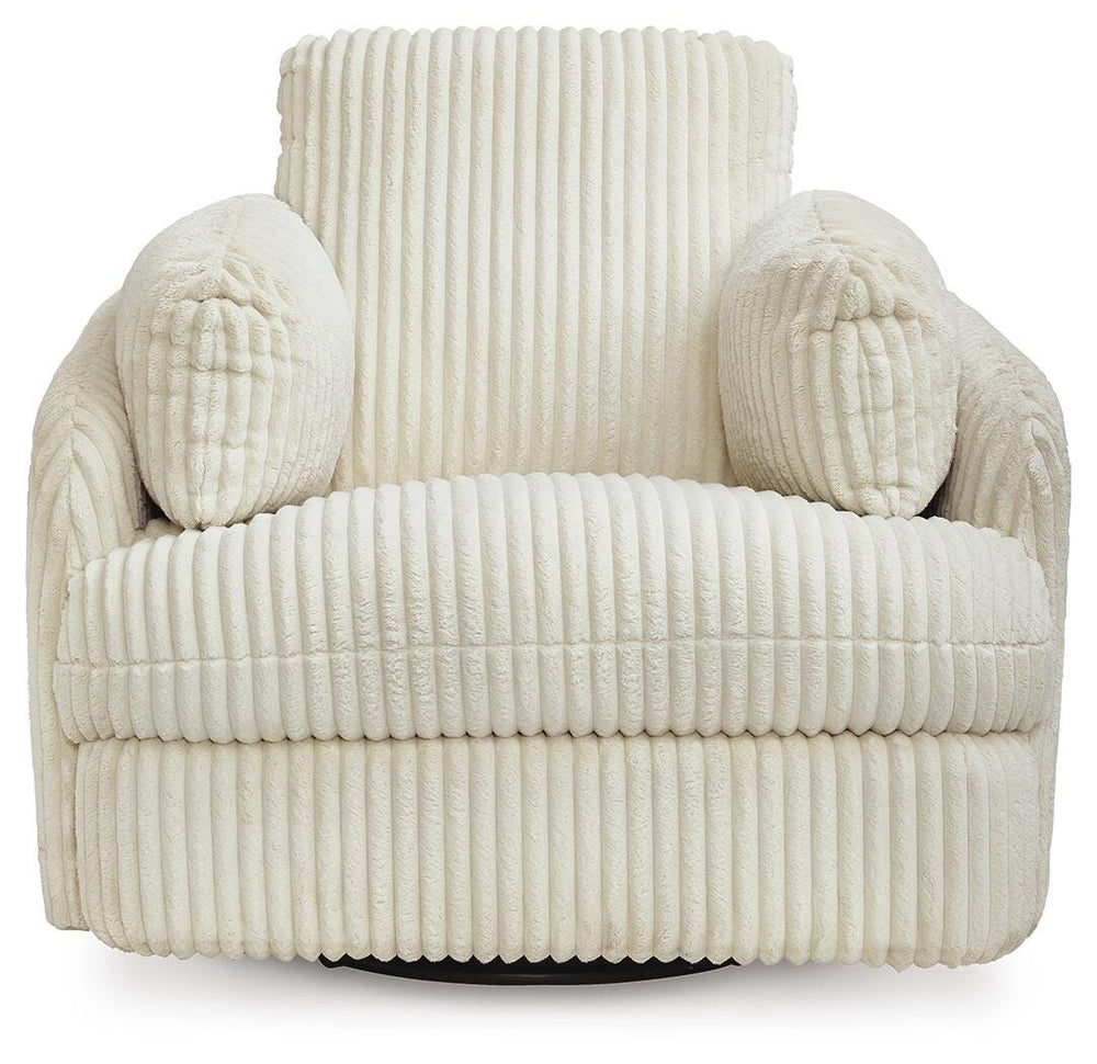Tie-Breaker Swivel Glider Recliner - White (4)