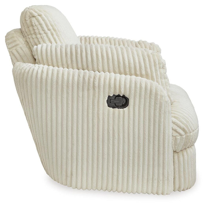 Tie-Breaker Swivel Glider Recliner - White (6)