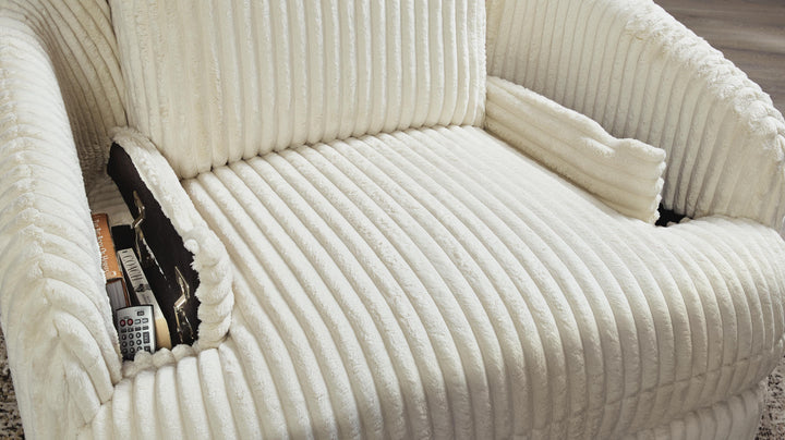 Tie-Breaker Swivel Glider Recliner - White (10)