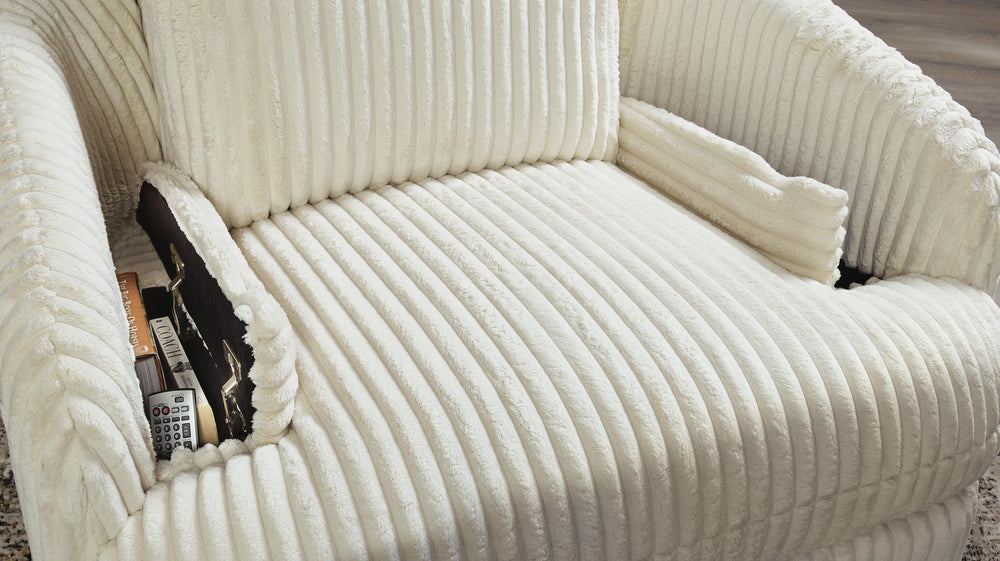 Tie-Breaker Swivel Glider Recliner - White (10)